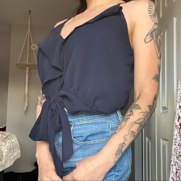 Navy Tie Blouse⚓️  - Picture 2 of 7